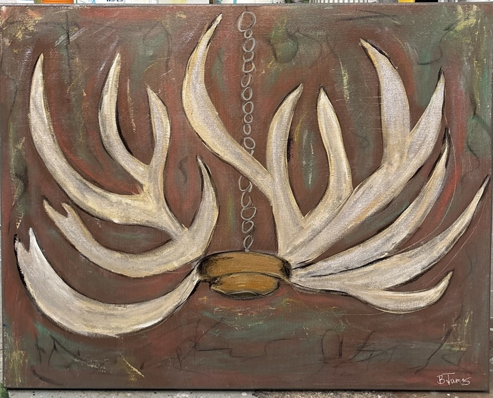 Antler — original painting by Beth James