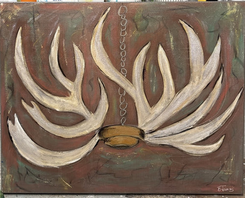 Antler — original painting by Beth James