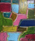 Patchwork — original painting on wood panel by Beth James